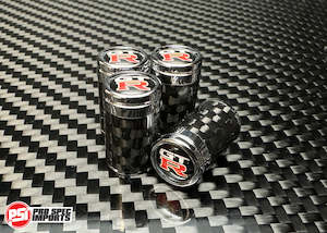 Carbon Fibre 'GTR' Valve Caps for GT-R R35, R34, R33, R32 Skyline