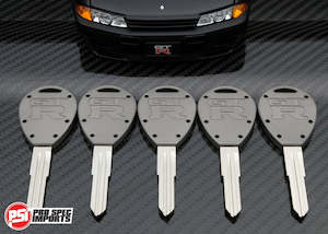 Billet Titanium R32 / R33 Skyline GTR Key Blank - Satin Frost