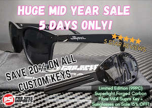 Titanium Car Keys: Limited Edition (99pc) Superlight Forged Carbon Supra Key + Polarized Supra Sunglasses + ENTRY TO WIN FULL CARBON TRD WING