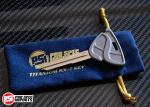 Titanium Car Keys: FD3S RX7 Key Blank - Frosted Titanium GR6