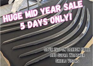 Mk4 Supra Carbon Fibre Weather Shield Visor / Wind Deflectors / Rain Guards / OEM style