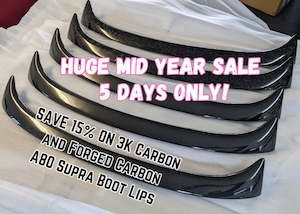 Supra Exterior: Carbon Fibre Mk4 Supra Wing / Trunk / Hatch / Ducktail / Boot lip for under TRD Wing or OEM Wing Spoiler