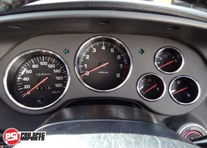 Supra Dash Ring Sets: Series 2 Gauge Cluster 5pc Chrome Dash Ring Set - Years '96 to '02