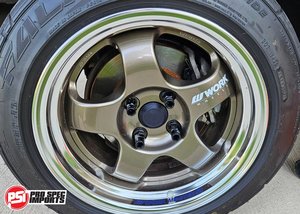 Featured Collection Home Page: *PRE-ORDER* Work Meister S1 2P 15" Centre Caps, Suit 4x100 PCD Toyota - 54.1mm to 60.1mm Hubcentric, MR2 AW11