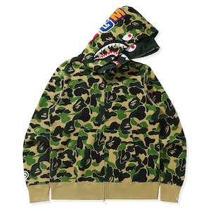 BAPE Big ABC Camo Shark Wide Full Zip Double Hoodie