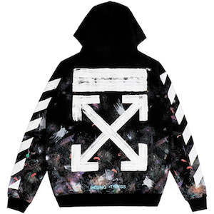 Off-White Diagonal Galaxy Brushed zip Hoodie