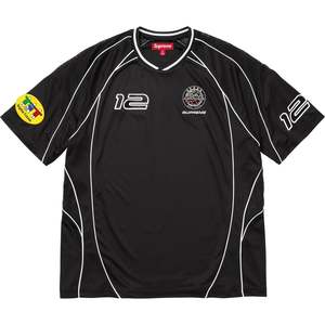 T Shirts: Supreme Piping Soccer Jersey Black