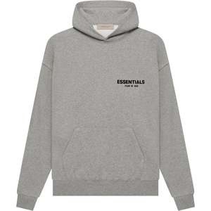 T Shirts: Fear of God Essentials Hoodie 'Dark Oatmeal'