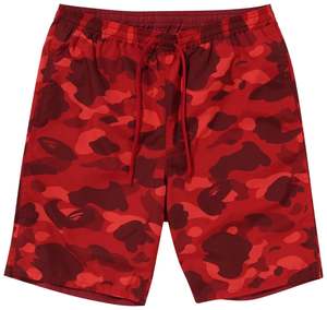 BAPE Color Camo Shark Reversible Shorts 'Red'