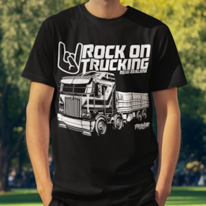 Tshirts: Rock On Trucking Tee Pre-Order (White Print)