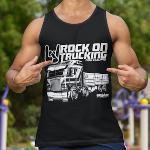 Rock On Trucking Singlets Pre-Order (White Print)