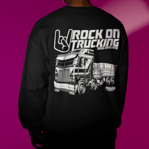 Hoodie: Rock On Trucking Sweatshirt Pre-Order (White Print)