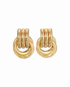 Earrings: Luxe Knot Earrings Gold