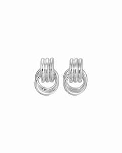 Earrings: Luxe Mini Knot Earrings Silver