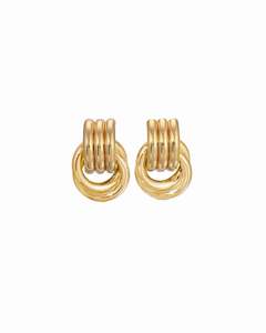 Earrings: Luxe Mini Knot Earrings Gold