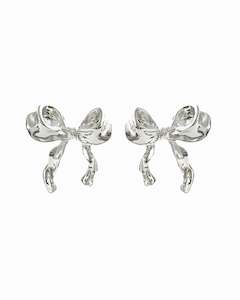 Earrings: Bow Earrings Silver