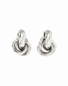 Triple Knot Earrings Silver