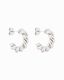 Mini Twist Hoop Earrings Silver