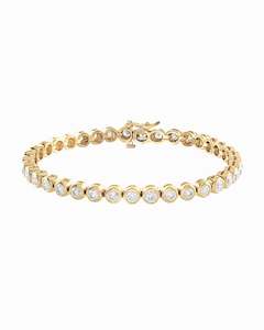 Bezel Set Tennis Bracelet Gold