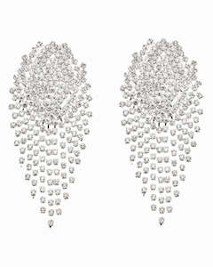 Luminous Chandelier Maxi Earrings Silver