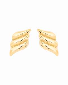 Hoop Sale: Wing Stud Earrings Gold