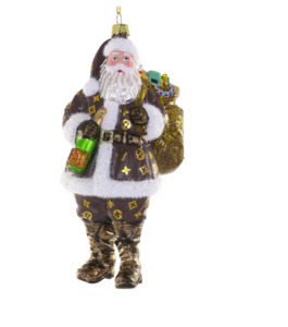 Products: Luxe Santa Ornament Pt Chev Cookies