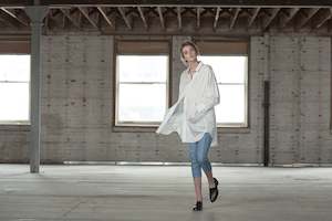 Yuka Tristan: Camellia Shirt - White