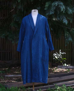 Indigo dyed coat
