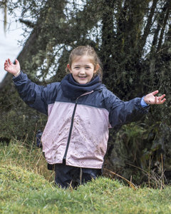 Products: Extreme Backpack Jacket - Pink/Navy - Kids Outdoor Clothing NZ - Puddle Jumpers