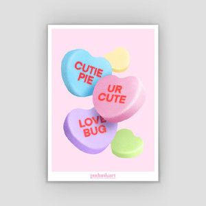 Products: Sweet Hearts Print- A4 pudunkart