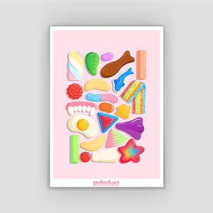 Products: Lolly Scramble Print- A4 pudunkart