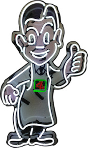 Four Square Man Neon Sign - NEN-305