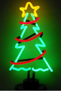 Nostalgia Signs: Christmas Tree with Garland Neon Sculpture - NEN-550