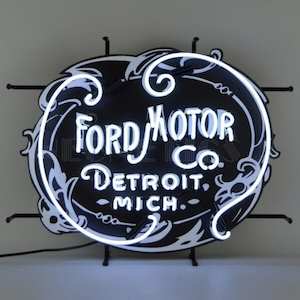 Nostalgia Signs: Ford Motor Company 1903 Heritage Emblem Neon Sign - NEA-016