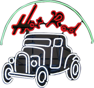 Nostalgia Signs: Hot Rod Neon Sign - NEN-298
