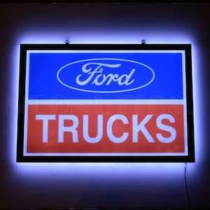 Truck Agriculture Signs: Ford Trucks Slim Line LED Sign - NET-296