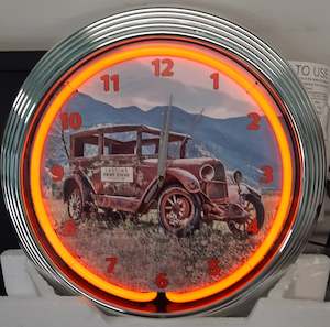 Nostalgia Clocks: Vintage Car Neon Clock - NENC-565