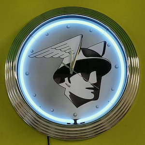 Nostalgia Clocks: Mercury Man (old) Neon Clock - NENC-18