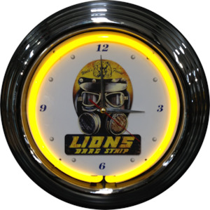 Lions Drag Strip Neon Clock - NENC-115