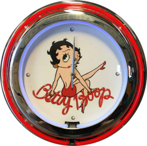 Betty Boop Double Tube Neon Clock - NENC-606