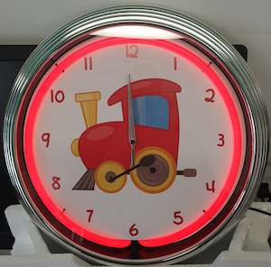 Childrens Clocks: Toy Train Neon Clock - NENC-161
