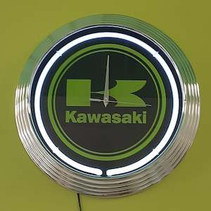 Motorcycle Clocks: Kawasaki Neon Clock - NENC-531