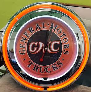 Double Tube Clocks: General Motors Trucks Double Tube Neon Clock - NENC-620