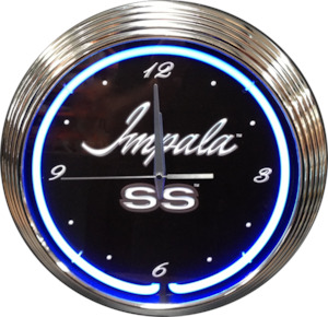 Clock Chev: Impala SS Neon Clock - NENC-108