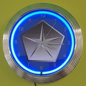 Clock Mopar: Chrysler Pentastar Neon Clock - NENC-560