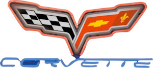 Sign Chev: Corvette Flag Neon Sign - NEA-029