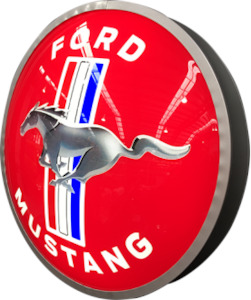 Sign Ford: Ford Mustang Illuminated LED Dome Sign - NED-001