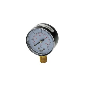 Products: 50mm Plastic display side entry 8mm Pressure Gauge - Pump