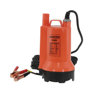 Products: ARETA Submersible Pump 12v DC 120w 10A with Battery Clips - Pump