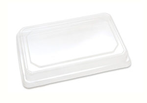 Products: PET Sushi tray lid 220 x 138 x 30mm - Punchbowl Packaging